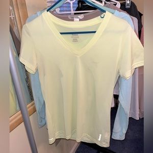 Small Neon Yellow Reebok VNeck Top